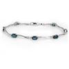 Image 1 : Genuine 4.05 ctw Sapphire & Diamond Bracelet 10K Gold