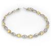 Image 1 : Genuine 3.45 ctw Yellow Sapphire & Diamond Bracelet Gold