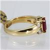 Image 2 : Genuine  1.57ctw Ruby  & Diamond Ring 14KTYellow GoldRing Size 6.5