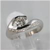 Image 2 : Genuine  0.92 ctw Diamond Ring 14KT White Gold 