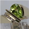 Image 1 : Genuine 1.97 ctw Peridot & Diamond Ring 14KT Gold-Yellow 