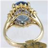 Image 3 : Genuine  4.93 ctw Tanzanite & Diamond Ring 14KT Yellow Gold Ring Size 7.5