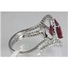 Image 2 : Genuine 4.93 ctw Ruby & Diamond Ring 18kt Gold-White 