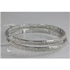 Image 2 : Genuine 7.0 ctw Inside-Outside Hoop Huggie & Diamond Earring 18kt Gold-White 