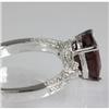 Image 2 : Genuine 5.02 ctw Ruby & Diamond  Ring 18kt Gold-White