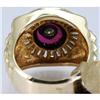 Image 2 : Genuine  1.92 ctw Garnet & Diamond Ring 14KT Yellow Gold Ring Size 10
