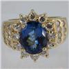 Image 1 : Genuine  5.54 ctw Tanzanite & Diamond Ring 14KT Yellow Gold Ring Size 7.5