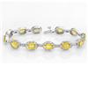 Image 1 : Genuine 19.63 ctw Sapphire & Diamond Bracelet 14K Gold