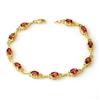 Image 1 : Genuine 4.52 ctw Pink Tourmaline Bracelet 10K Yellow Gold