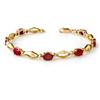 Image 1 : Genuine 6.02 ctw Ruby Bracelet 10K Yellow Gold
