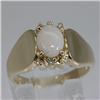 Image 1 : Genuine  0.56 ctw OpaL & Diamond Ring 10KT Yellow Gold 