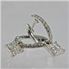 Image 1 : Genuine 0.64 ctw Pincess Cut &  Diamond Earring 18kt Gold-White