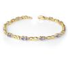 Image 1 : Genuine 2.09 ctw Tanzanite & Diamond Bracelet 10K Gold