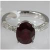 Image 1 : Genuine 5.02 ctw Ruby & Diamond  Ring 18kt Gold-White