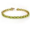Image 1 : Genuine 14.02 ctw Peridot Bracelet 10K Yellow Gold