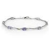Image 1 : Genuine 4.05 ctw Tanzanite & Diamond Bracelet 10K Gold