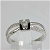 Image 1 : Genuine 0.11 ctw Diamond Ring 18kt Gold-White 