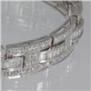 Image 2 : Genuine  3.8 ctw Diamond Bracelet 18KT White Gold 
