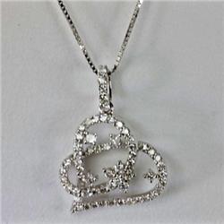 Genine 0.590 ctwH  Heart Diamond pendant 18kt Gold-White