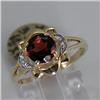 Image 1 : Genuine 1.42 ctw  Garnet & Diamond Ring 14KT White Gold 