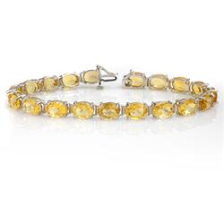 Genuine 25.69 ctw Citrine Bracelet 10K White Gold