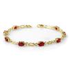 Image 1 : Genuine 5.51 ctw Ruby & Diamond Bracelet Yellow Gold