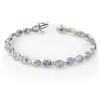 Image 1 : Genuine 2.65 ctw Tanzanite & Diamond Bracelet 10K Gold