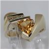 Image 1 : Genuine 1.60 ctw Citrine & Diamond Ring 14KT Yellow Gold 