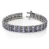 Image 1 : Genuine 18.29ctw Tanzanite & Diamond Bracelet 14K Gold