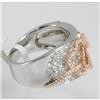 Image 1 : Genuine 1.26 ctw 2 Tone Diamond Ring 18kt Gold 