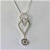 Image 1 : Genuine 0.650 ctw Peridot Diamond Pendant 18kt Gold-White