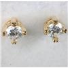 Image 1 : Genuine 0.42 ctw Diamond Stud Earring 18kt Gold-Yellow
