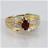 Image 1 : Genuine  4.78 ctw Ruby & Diamond Ring 14KT Yellow Gold Ring Size 6.5