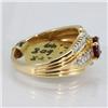Image 3 : Genuine  4.78 ctw Ruby & Diamond Ring 14KT Yellow Gold Ring Size 6.5