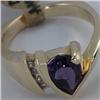 Image 2 : Genuine 1.90 ctw Amethyst & Diamond  Ring 14k Gold-Yellow 
