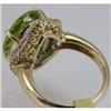 Image 3 : Genuine  9.86 ctw  Peridot Ring  14KT Yellow Gold  Ring Size  6