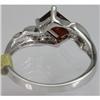 Image 3 : Genuine  1 ctw  Garnet Ring  14KT White Gold  Ring Size  7