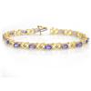 Genuine 8.68 ctw Tanzanite & Diamond Bracelet 14K Gold