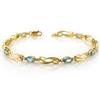 Genuine 2.05 ctw Blue Topaz & Diamond Bracelet 10K Gol