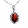 Image 1 : Genuine 2.08 ctw Garnet & Diamond Pendant White Gold