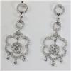 Image 1 : Genuine  2.26 ctw Diamond Bridal Legacy Chandelier Earring 18KT White Gold 