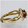 Image 1 : Genuine  0.98 ctw  Ruby & Diamond Ring 14KT Yellow Gold Ring Size 6.5