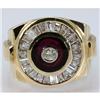 Image 1 : Genuine  1.92 ctw Garnet & Diamond Ring 14KT Yellow Gold Ring Size 10