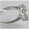 Image 1 : Genuine 0.79 ctw Princess Cut & Diamond Ring 18k Gold-White 
