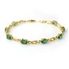 Image 1 : Genuine 4.14 ctw Emerald & Diamond Bracelet Yellow Gold