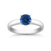 Image 1 : Genuine 0.55 ctw Sapphire Solitaire Ring 14kt Gold-White 