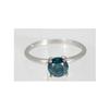 Image 3 : Genuine 2.0 ctw Blue Diamond Solitaire Ring 14kt Gold-White