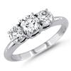 Image 1 : 1.50 ctw Round cut Three Stone Diamond Ring, F-G, VS