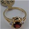 Image 2 : Genuine 1.42 ctw  Garnet & Diamond Ring 14KT White Gold 