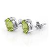 Image 1 : Genuine 2.05 ctw Peridot Stud Earrings  14kt Gold-White 